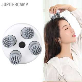  JUPITERCAMP เครื่องนวดหนังศีรษะแบบชาร์จไฟได้ 3 Gears เครื่องนวดหนังศีรษะอิเล็กทรอนิกส์กันน้ำมัลติฟังก์ชั่นสีขาว