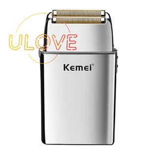 Kemei ใบมีดโกนหนวด แบบลอยน้ํา ชาร์จ USB