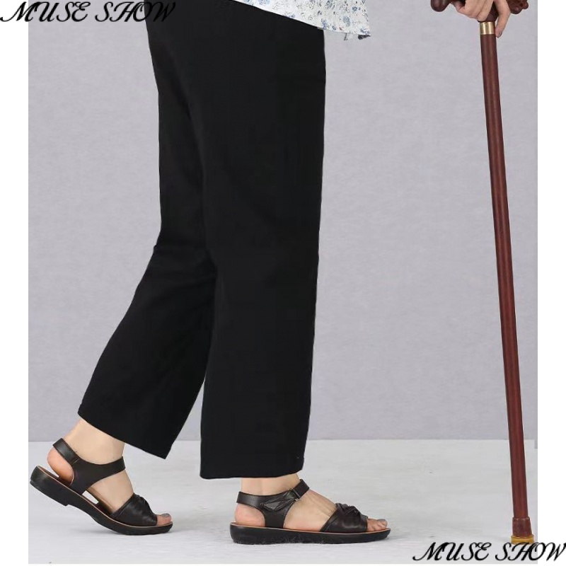 กางเกงขายาวลําลอง เอวยางยืด ใส่สบาย เหมาะกับฤดูร้อน สําหรับผู้สูงอายุ 70 ปี 2023 HI3X