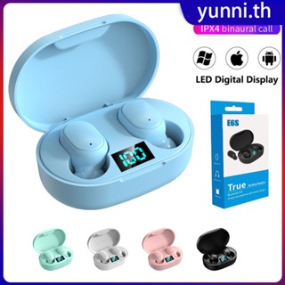 E6s หูฟังบลูทูธ Tws Bluetooth 5.0 6d สเตอริโอพร้อมไมโครโฟนไร้สาย Hearphone Yunni