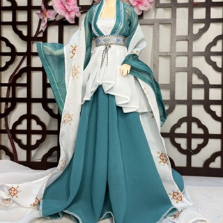 ชุดเครื่องแต่งกายตุ๊กตา Hanfu 6 จุด 12 ข้อต่อ 30 ซม. ของขวัญวันเกิด สไตล์โบราณ สําหรับเด็ก