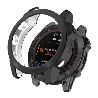 สําหรับ Garmin Fenix 7 TPU เคสนาฬิกา ชุบไฟฟ้า แบบกลวง ครึ่งแพ็ค