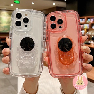 เคสโทรศัพท์มือถือแบบนิ่ม TPU ใส หนา กันกระแทก ลายนักบินอวกาศ พร้อมที่ตั้งวาง สําหรับ OPPO A12 A12e F9 Realme C1 C2 2 Pro A11K AX5S A5S A3S U1 AX7