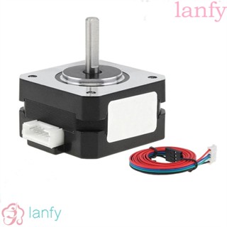 Lanfy สเต็ปมอเตอร์ไฟฟ้า 42 0.42N.m 1.5A|เกียร์เอ็กซ์ทรูเดอร์ สําหรับมอเตอร์สเต็ปปิ้งพิมพ์ 3D