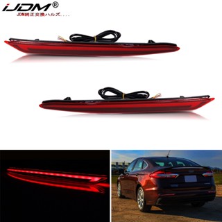 หลอดไฟตัดหมอก LED 3D สีแดง สําหรับ Ford Fusion Mondeo 19-22 2 ชิ้น