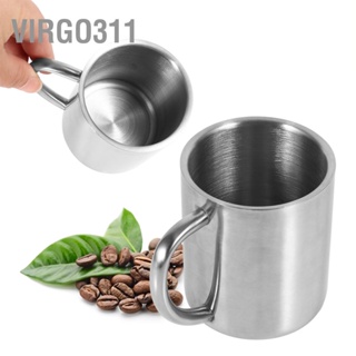 Virgo311 Portable Student Stainless Steel Double Wall Mug Travel Camping Coffee Tea Milk Cup Durable