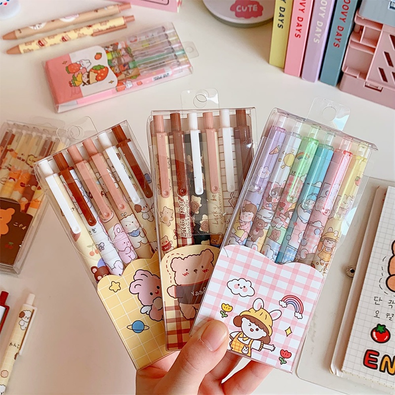 ปากกาน้ํา 0.5 มม. สีดํา แบบเปลี่ยน สําหรับนักเรียนหญิง