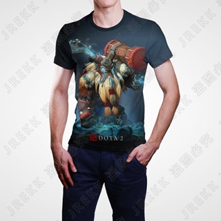 เสื้อยืดแขนสั้นลําลอง พิมพ์ลายการ์ตูนอนิเมะ Dota 2 แฟชั่นฤดูร้อน สําหรับผู้ชาย และผู้หญิง 2023