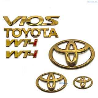 โลโก้กระจังหน้า และหลัง สีทอง สําหรับ Toyota Vios Gen2 ncp93 gen3