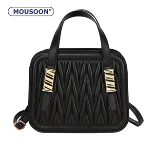 MOUSOON กระเป๋าสะพายข้างแฟชั่นสตรี crossbody พิมพ์ลายกระเป๋าโท้ท