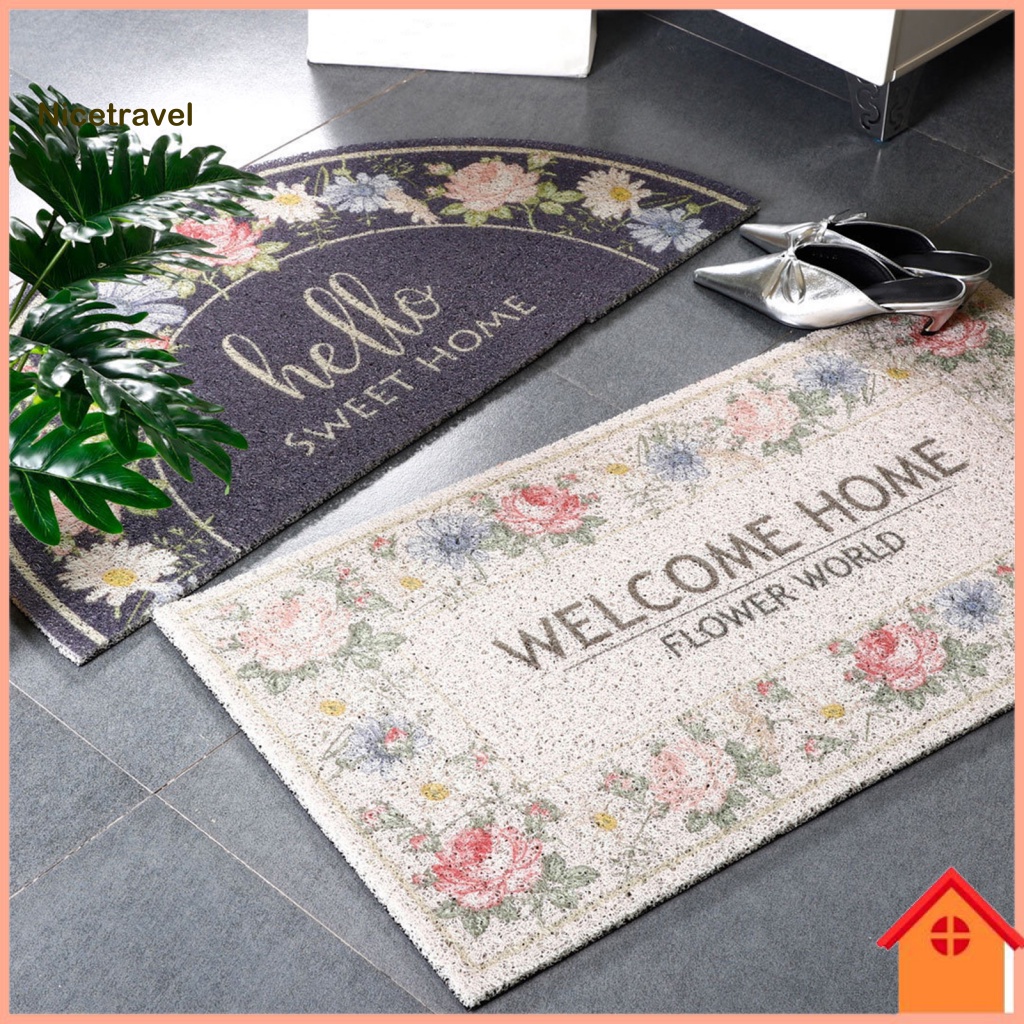 [Ni] พรมปูพื้น แบบหนา ทรงสี่เหลี่ยม ลาย Welcome สําหรับประตูทางเข้าบ้าน