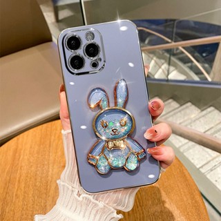 เคสโทรศัพท์มือถือ มีทรายไหล ลายกระต่าย หมุนได้ 360 องศา สําหรับ Realme 11 Pro Plus 5G C55 C53 C35 C33 C31 C30 C30s Narzo 50 50a 50i Prime