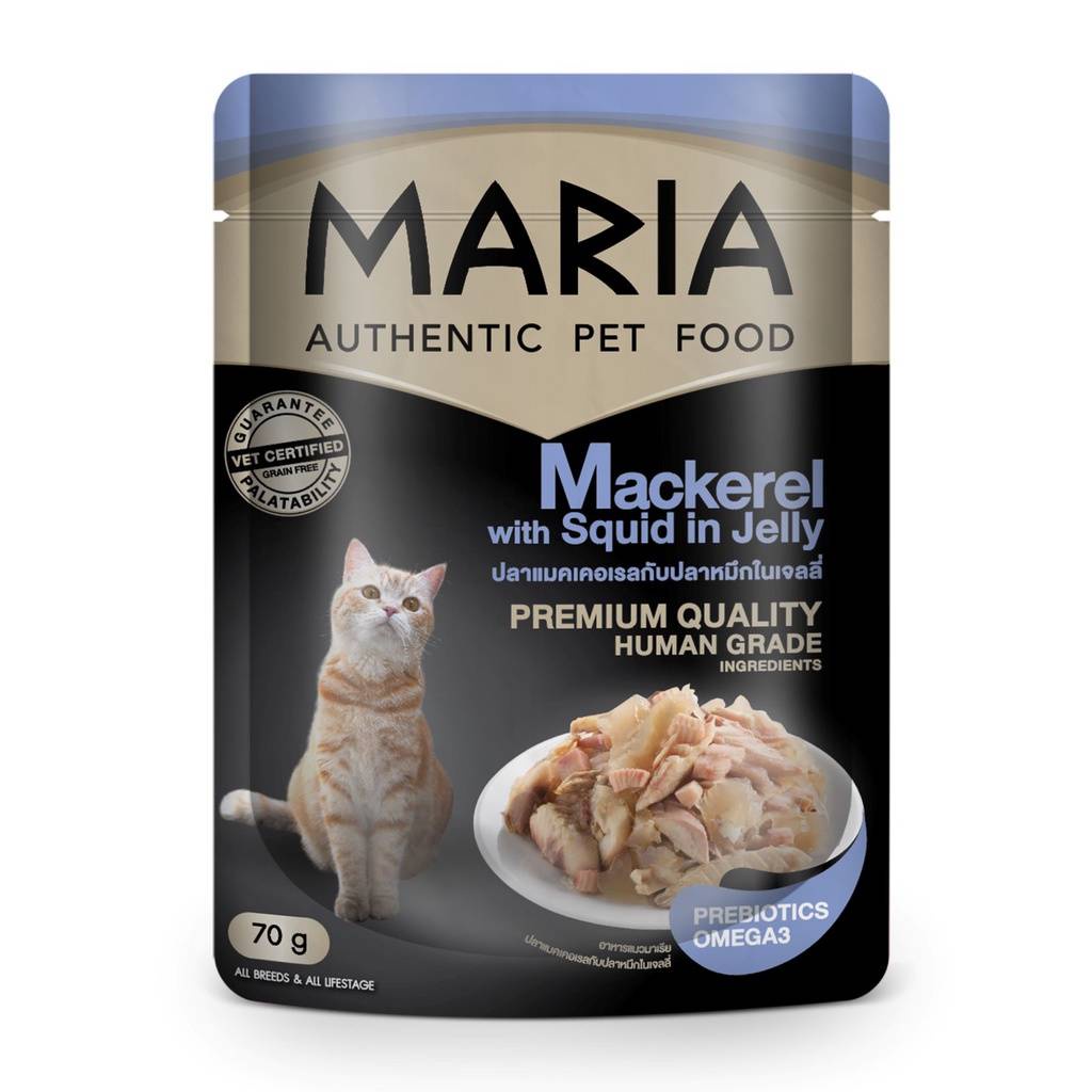 ยกโหล 12 ซอง Maria Cat มาเรีย อาหารแมวแบบเปียกพรีเมี่ยม รูปที่ 6