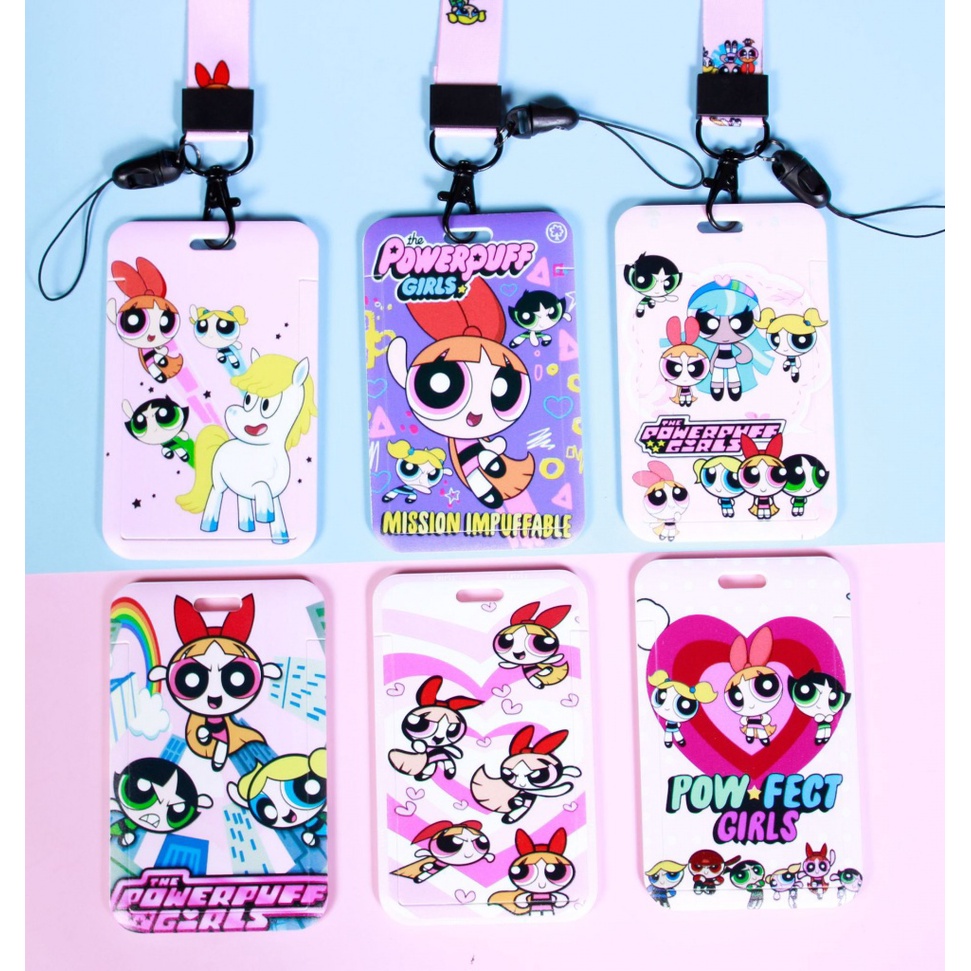 ขายส่ง ซองใส่บัตรพลาสติกแข็ง ลายการ์ตูนอนิเมะ สองช่อง กันกระแทก ทนทาน สําหรับใส่นามบัตร ป้ายแท็กโรงเรียน