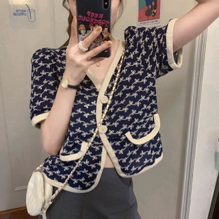Fulllove  เสื้อผู้หญิง เสื้อลายดอก เสื้อฮาวาย  เสื้อเซ็กซี่ y2k