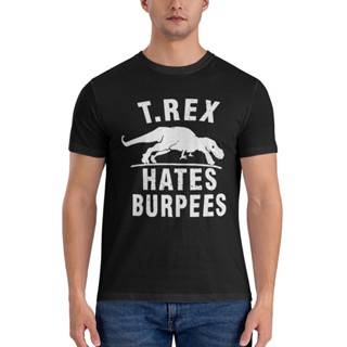 เสื้อยืด พิมพ์ลาย Rex Hates Burpees คุณภาพสูง เหมาะกับของขวัญ สําหรับผู้ชาย