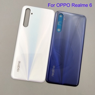 Bestore- ฝาครอบแบตเตอรี่ด้านหลัง แบบพลาสติก พร้อมสติกเกอร์ สําหรับ Oppo Realme 6 RMX2001 BBK R2001 Realme 6