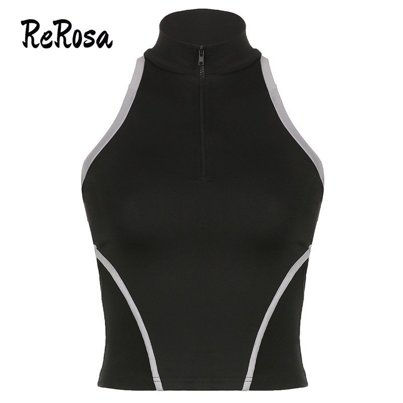 Rerosa เสื้อกล้าม แขนกุด เอวยางยืด มีซิป สําหรับผู้หญิง 2023