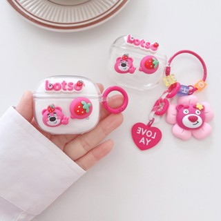 เคสใส แบบนิ่ม ลายการ์ตูนน่ารัก พร้อมสายโซ่คล้อง สําหรับ Huawei Freebuds 5i freebuds4i