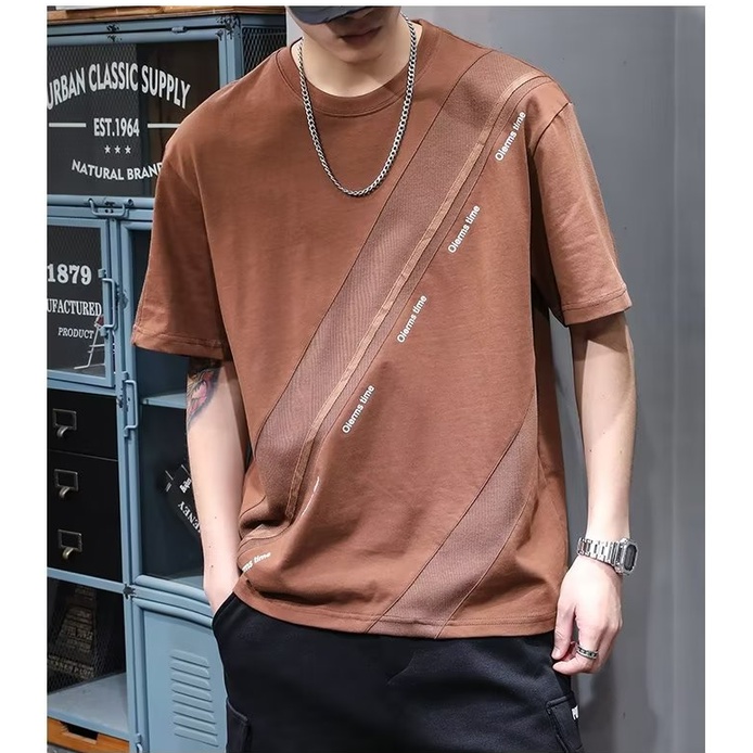 เสื้อยืดลําลอง คอกลม แขนสั้น ผ้าฝ้าย ทรงหลวม พลัสไซซ์ พรีเมี่ยม สําหรับผู้ชาย ไซซ์ M-8XL