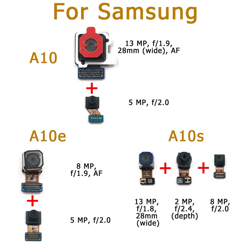 แท้ อะไหล่โมดูลกล้องหลัง สําหรับ Samsung Galaxy A10 A10e A10s A20 A20e A20s A30 A30s A40 A50 A50s A60 A70 A70s A80 A90