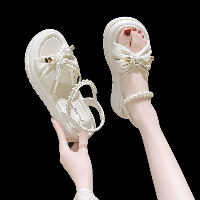 รองเท้าแตะแฟชั่น, รองเท้าแตะส้นเตารีด,Nacre Sandals ,ส้นสูง 5 ซม สวย ใส่สบายมากต้องตำน๊าา