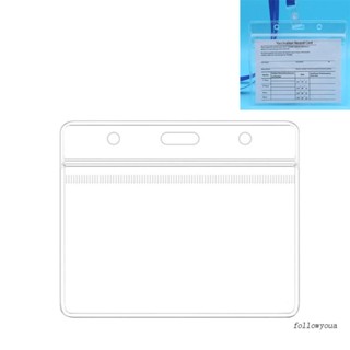 Fol ป้ายแท็กชื่อ PVC พลาสติกใส กันน้ํา สําหรับบัตรประจําตัวประชาชน