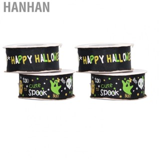 Hanhan Halloween Decorative Ribbon  Machine Washable Fine Workmanship 1 inch Width Cartoon Pattern Halloween Ribbon  for Party Decoration