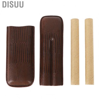 Disuu Case Holder PU Leather Brown 2 Finger  Carrying Travel Case Portab MX