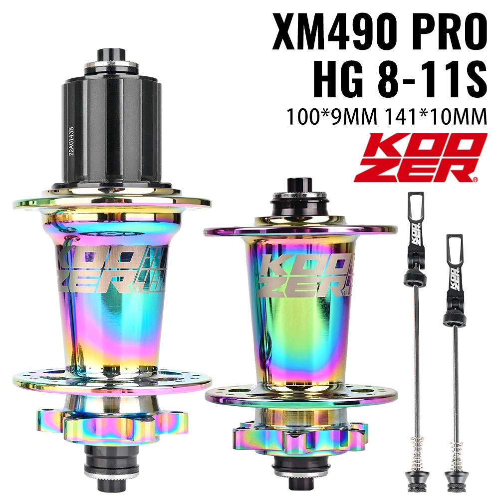 ดุมจักรยาน 141*10 มม.QR KOOZER XM490 Pro BOOST 72 คลิก 4 แบริ่งจักรยานเสือภูเขาฮับ 32 หลุม HG GX MS 