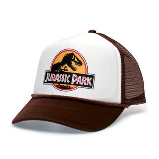 หมวกแก๊ป ลายโลโก้ Jurassic Park ทรงโค้ง สําหรับผู้ใหญ่