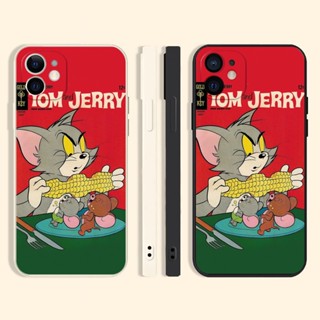 cartoon เคสไอโฟน 11 12 13 14 pro max cat mouse iPhone 7 8 Plus 8พลัส case iPhone Se 2020 เคส X Xr Xs Max phone cover