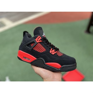 ใหม่ รองเท้าผ้าใบบาสเก็ตบอล Air Jordan 4 Retro “Red Thunder” AJ4 2023 408452-016