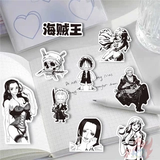 ❉ Classical Black & White . ONE PIECE Series 01 Stickers ❉ 60Pcs/Set DIY Fashion Decals Doodle Stickers