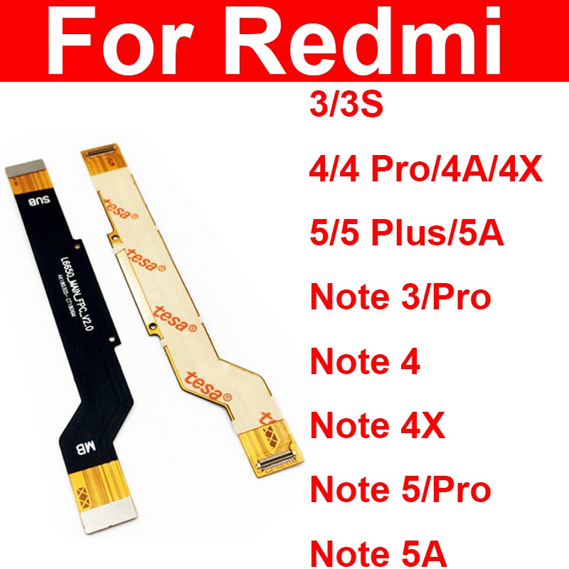 เมนบอร์ดหน้าจอ LCD สายเคเบิลอ่อน สําหรับ Xiaomi Redmi 3 3S 4 Pro 5 Plus Note 3 5 Pro 4X 5A
