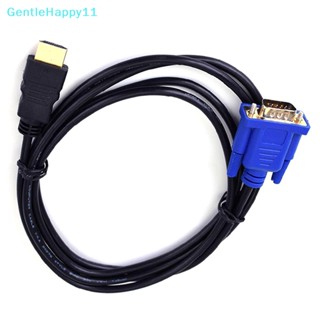 Gentlehappy อะแดปเตอร์แปลงสายเคเบิ้ล HDMI ตัวผู้ เป็น VGA ตัวผู้ สําหรับ PC DVD 1080p HDTV 6 ฟุต