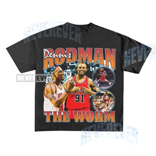 เสื้อยืด ลายนักบาสเก็ตบอล Dennis Rodman Mvp Slam Dunk 90s สไตล์วินเทจ ยุค 90