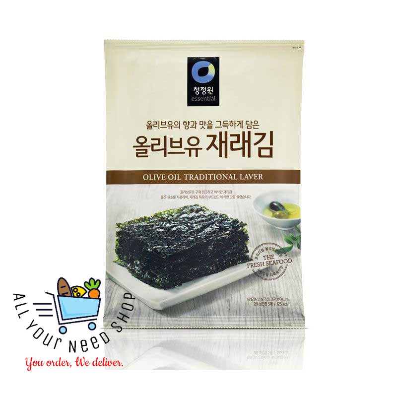 สาหร่าย เกาหลี ปรุงรส 5 แผ่น ชองจองวอน Chung Jung One Seasoned Korean Seaweed 5 Sheets