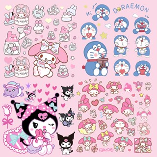 แผ่นสติกเกอร์ไวนิล พิมพ์ลายการ์ตูนโดราเอมอน ล้างทําความสะอาด…