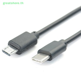 Greatshore อะแดปเตอร์สายชาร์จ Type C ตัวผู้ เป็น Micro USB ตัวผู้ OTG TH