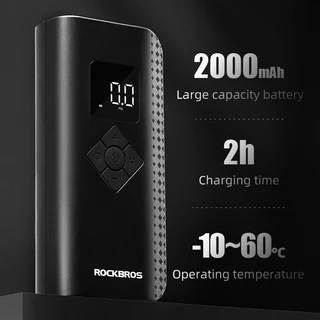 【TH Delivery】ROCKBROS ที่สูบลมยางอัจฉริยะ 150PSI ชาร์จเร็ว 2000mAh ไฟส่องสว่าง พกพาสะดวก เหมาะสำหรับยางรถยนต์ มอเตอร์ไซค์ จักรยาน