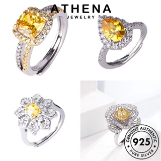 ATHENA JEWELRY เครื่องประดับ เครื่องประดับ เงิน ทับทิม ซิทริน Silver หรูหรา ไพลิน แฟชั่น แหวน เกาหลี มรกต 925 แท้ ต้นฉบับ ผู้หญิง M101