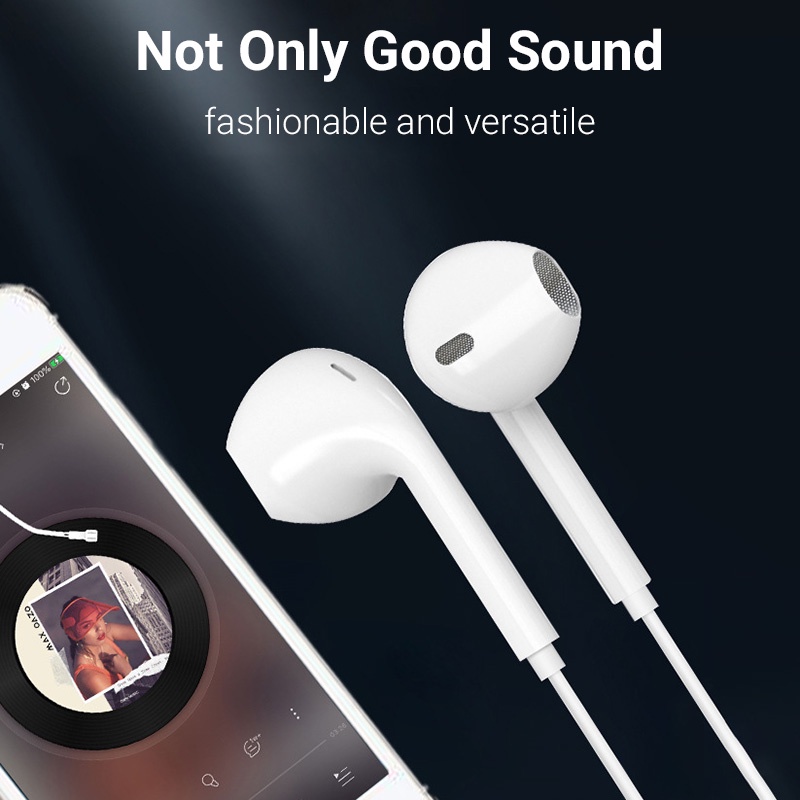 หูฟังมีสาย เชื่อมต่อผ่าน AUX 3.5 เลือกได้หลายสี ควบคุมสายสนทนา ไมโครโฟนชัด หลากสีให้เลือกU-19