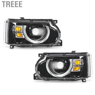 Treee Defender Design Full  Headlights Projector Replacement for Land Rover Range Rover L322 Facelift 2010‑2012