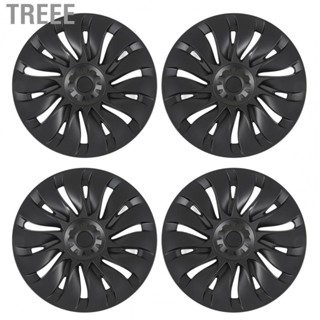 Treee Wheel Hub Cover Trim  4 Pcs Wheel Hub Full Rim Cover 19 Inch Scratch Proof High Hardness  for Model Y