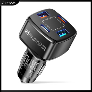 Jl- 4-in-1 อะแดปเตอร์แท่นชาร์จ Usb Type-c 38w Pd Qc3.0 3.1a 2usb อเนกประสงค์ สําหรับรถยนต์