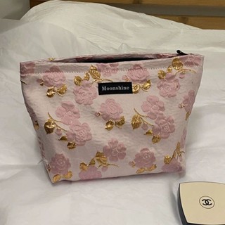 พร้อมส่งทันที#新款化妆包化妆品包便携式女包气质简约手拿包学生大容量小众设计8/15 มม.