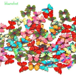 Bluevelvet กระดุมไม้ 2 รู สําหรับตกแต่งสมุดภาพ DIY 50 ชิ้น