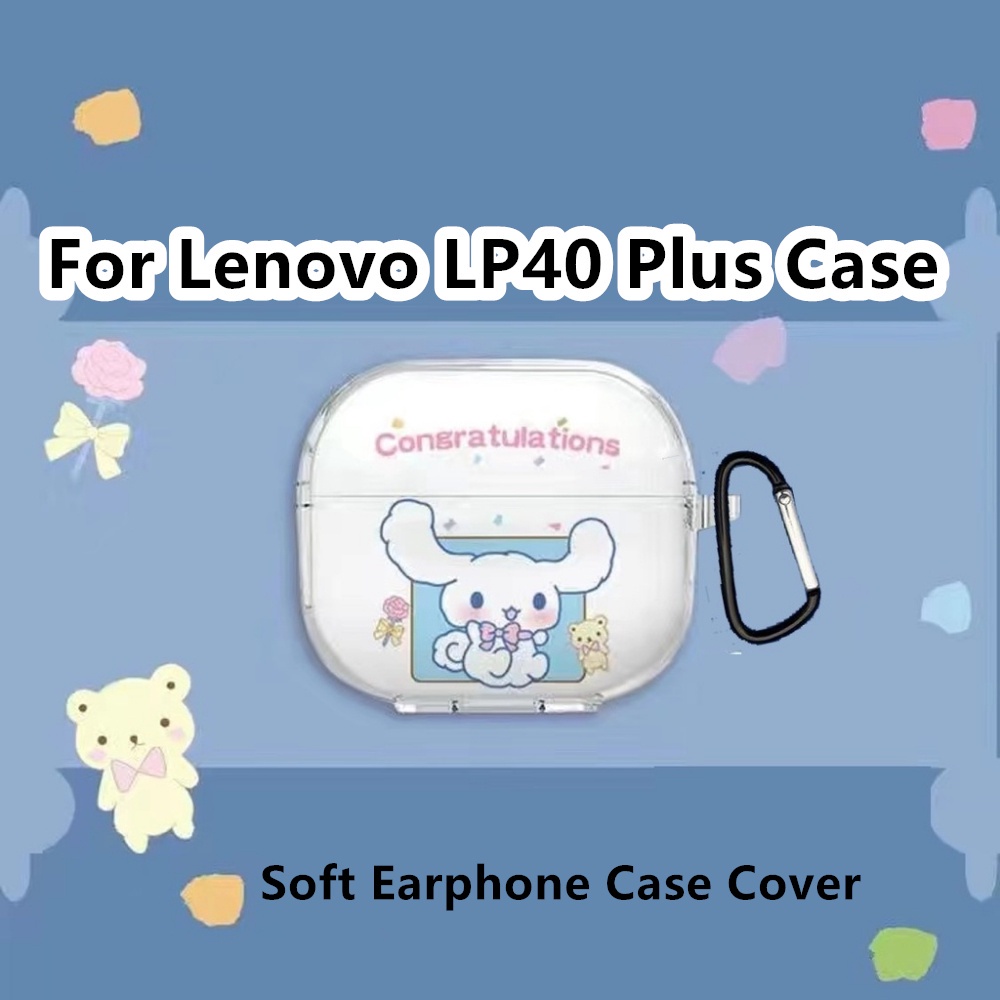 สําหรับ Lenovo LP40 Plus Case โปร่งใสการ์ตูนสร้างสรรค์สําหรับ Lenovo LP40 Plus ปลอกหูฟังแบบนุ่มฝาครอ