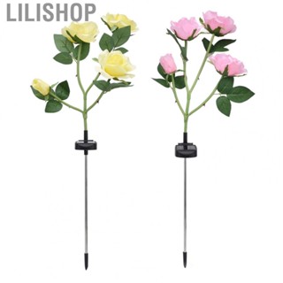 Lilishop Solar Rose Light 4 Head IP65  Dec  Flower Landscape Lamp QT